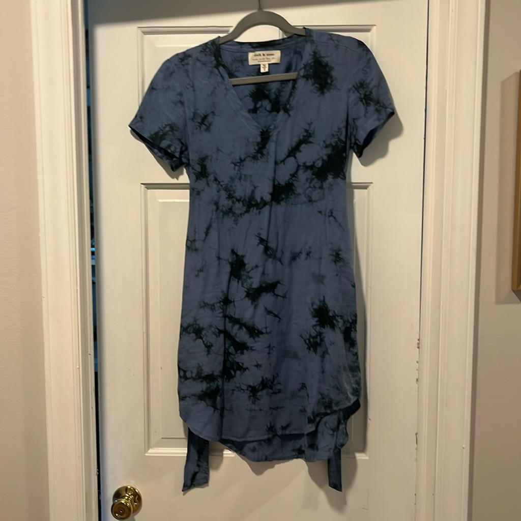 Cloth And Stone Blue Tie Dye Dress